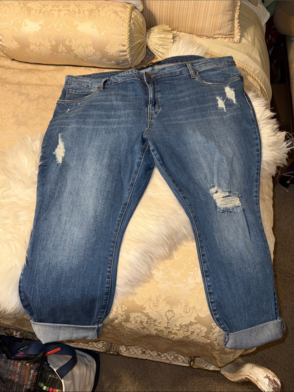 STS Blue Women's Skinny/Boyfriend Jeans with Distressed Detail Size 37